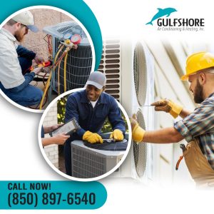 HVAC technician servicing an AC system